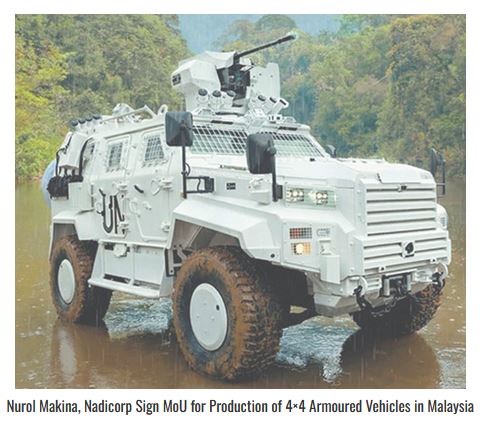 Nurol Makina, Nadicorp Sign MoU for Production of 4×4 Armoured Vehicles in Malaysia