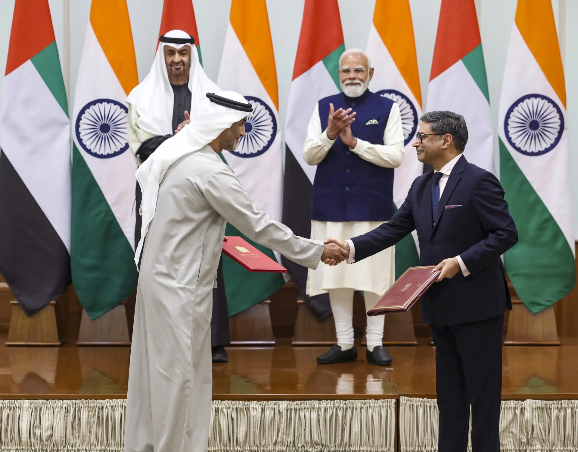 Rencontre Emirats Arabes Unis et Inde pour un partenariat stratégique