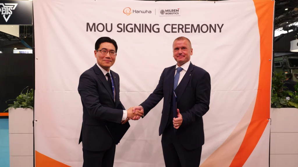 Partenariat Hanwha Milrem Robotics Eurosatory 2026