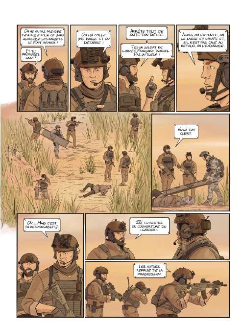 Extrait de la bande dessinée Chef de guerre, planche 1