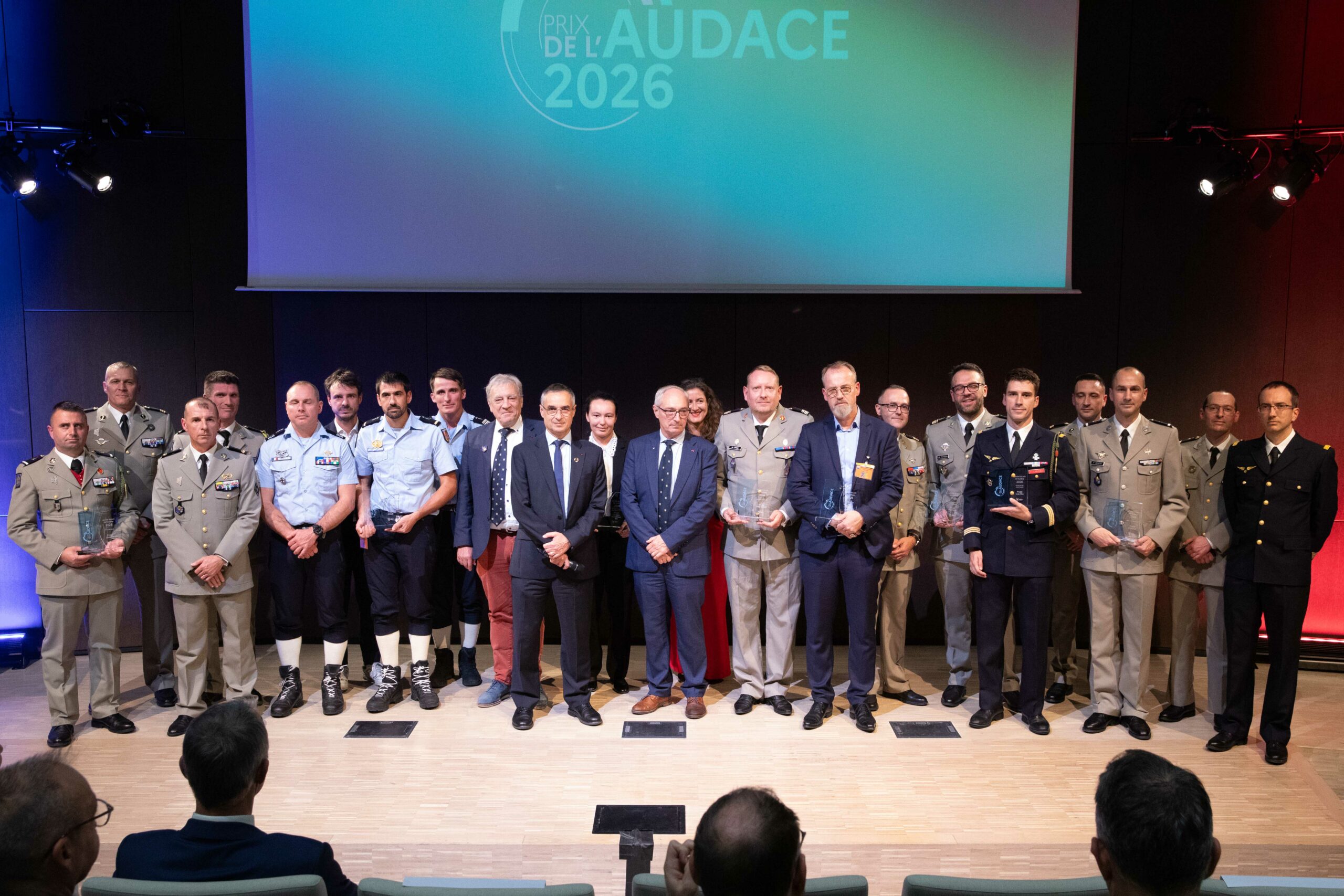 Lauréats du Prix de l’Audace 2026 lors de la cérémonie à Balard