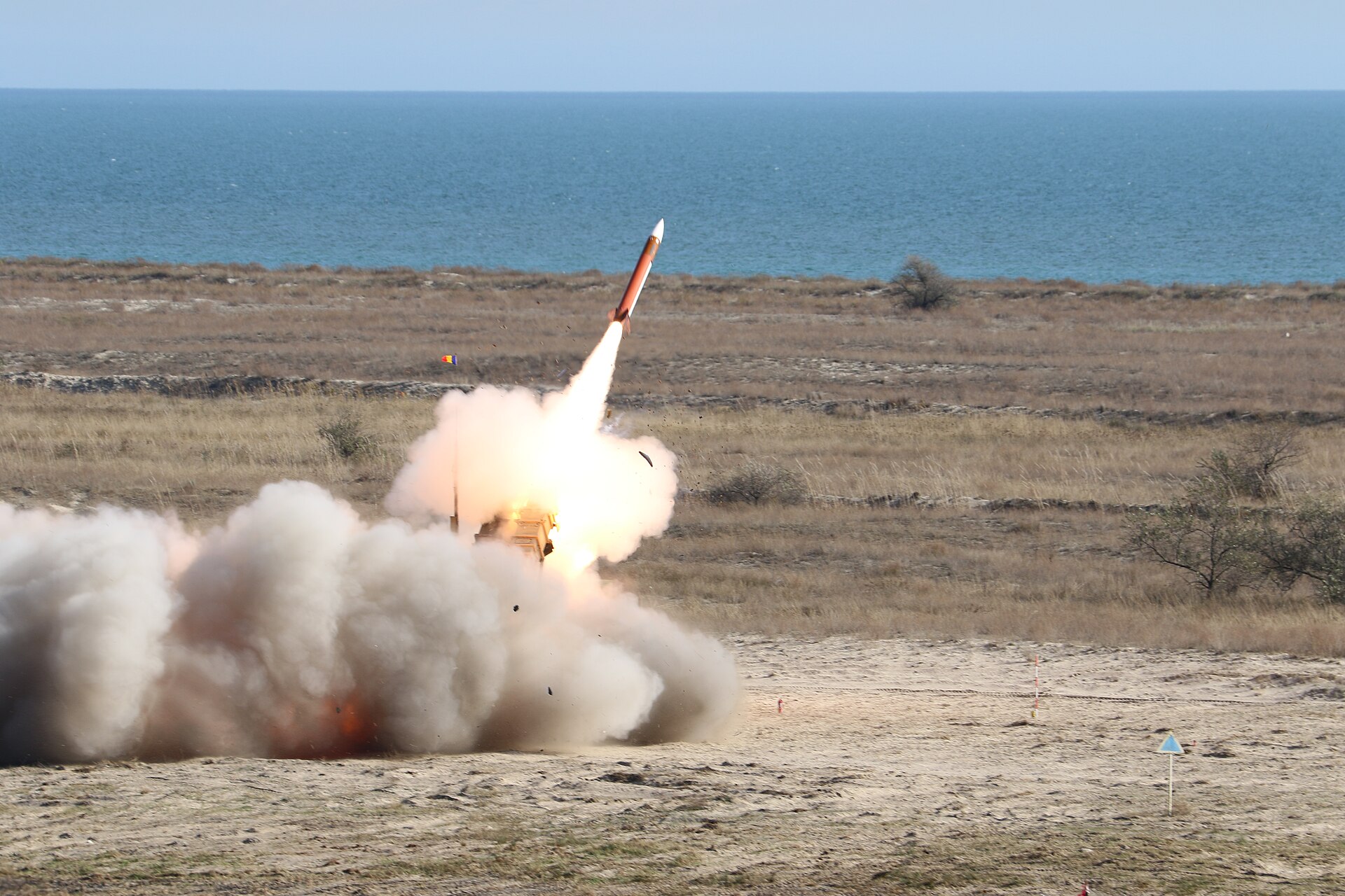 Tir d’un missile Patriot lors d’un exercice